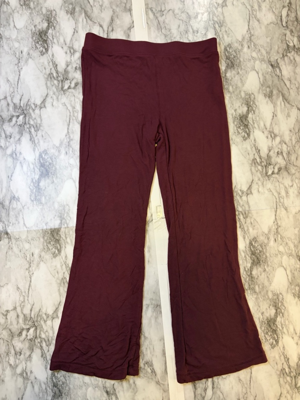 Banana Republic Burgundy Canale flare leg pants size M - Picture 1 of 5